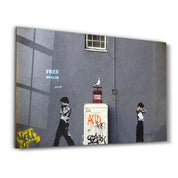 Banksy - Dynamite | Glass Wall Art - Artdesigna