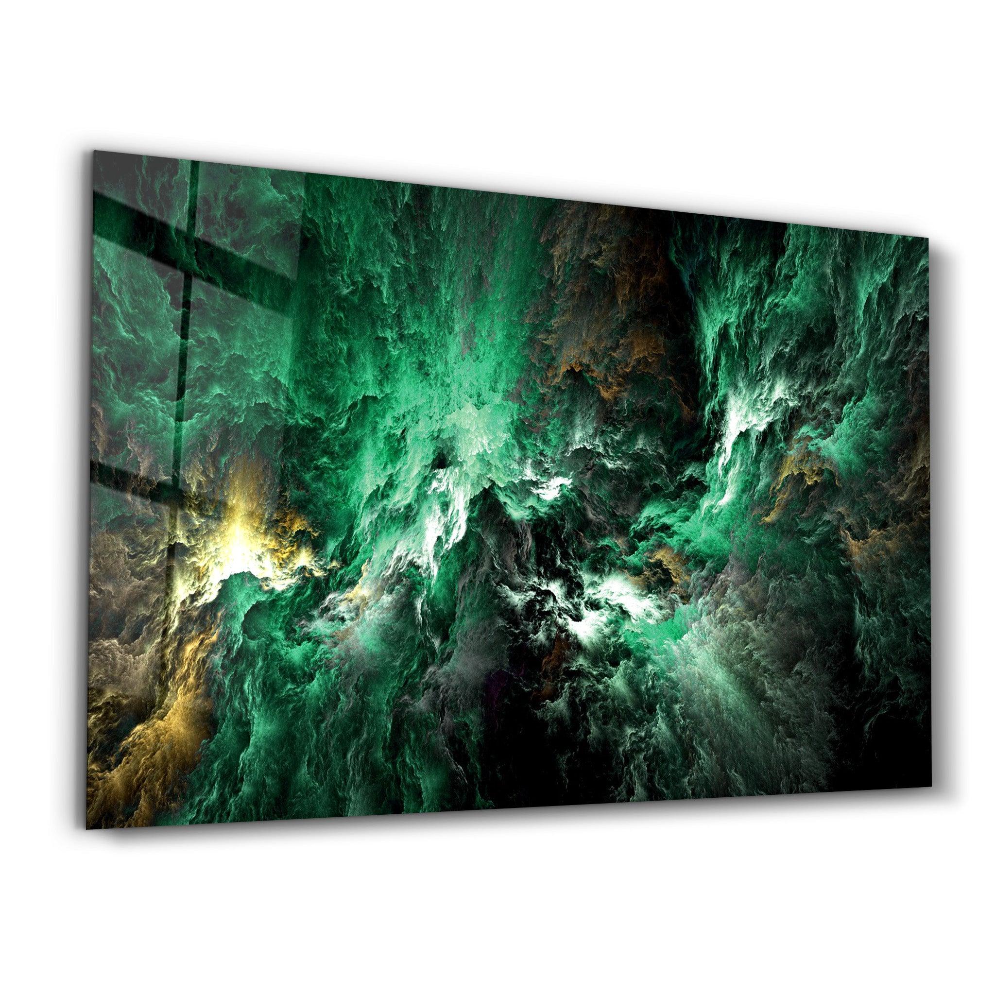 Myth of The Sky Green Version | Glass Wall Art - Artdesigna