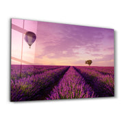 Purple Sky | Glass Wall Art - Artdesigna