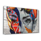 Two Sided Face | Glass Wall Art
