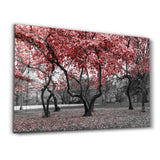 Red Tree 2 | Glass Wall Art