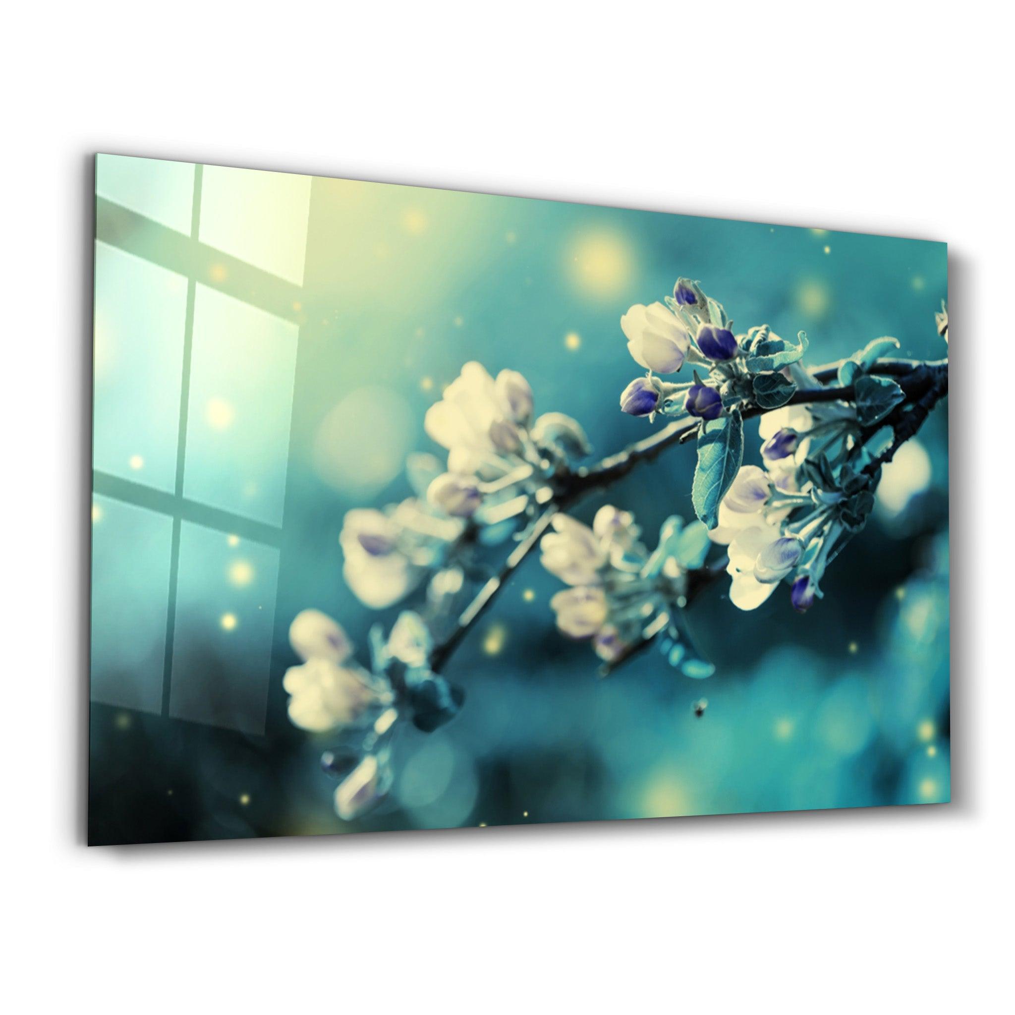 Spring Blossoms | Glass Wall Art - Artdesigna