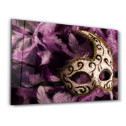 Venetian Mask | Glass Wall Art - Artdesigna