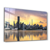 Downtown | Glass Wall Art - Artdesigna