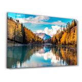 The Reflection in the Calm River | Glass Wall Art