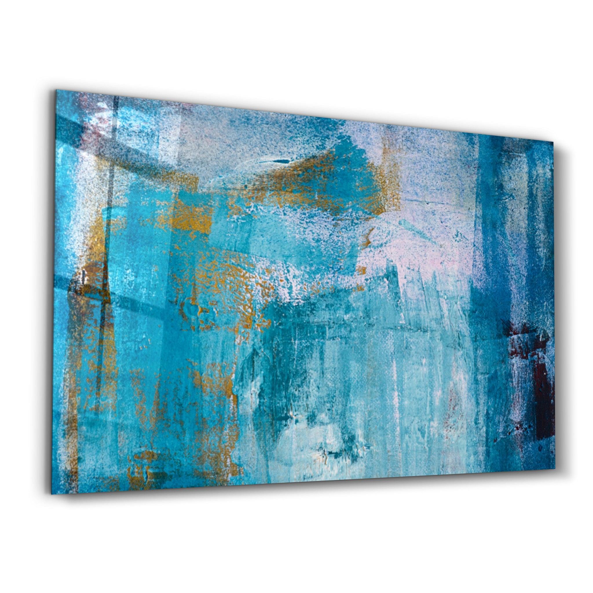 Blue | Glass Wall Art - Artdesigna