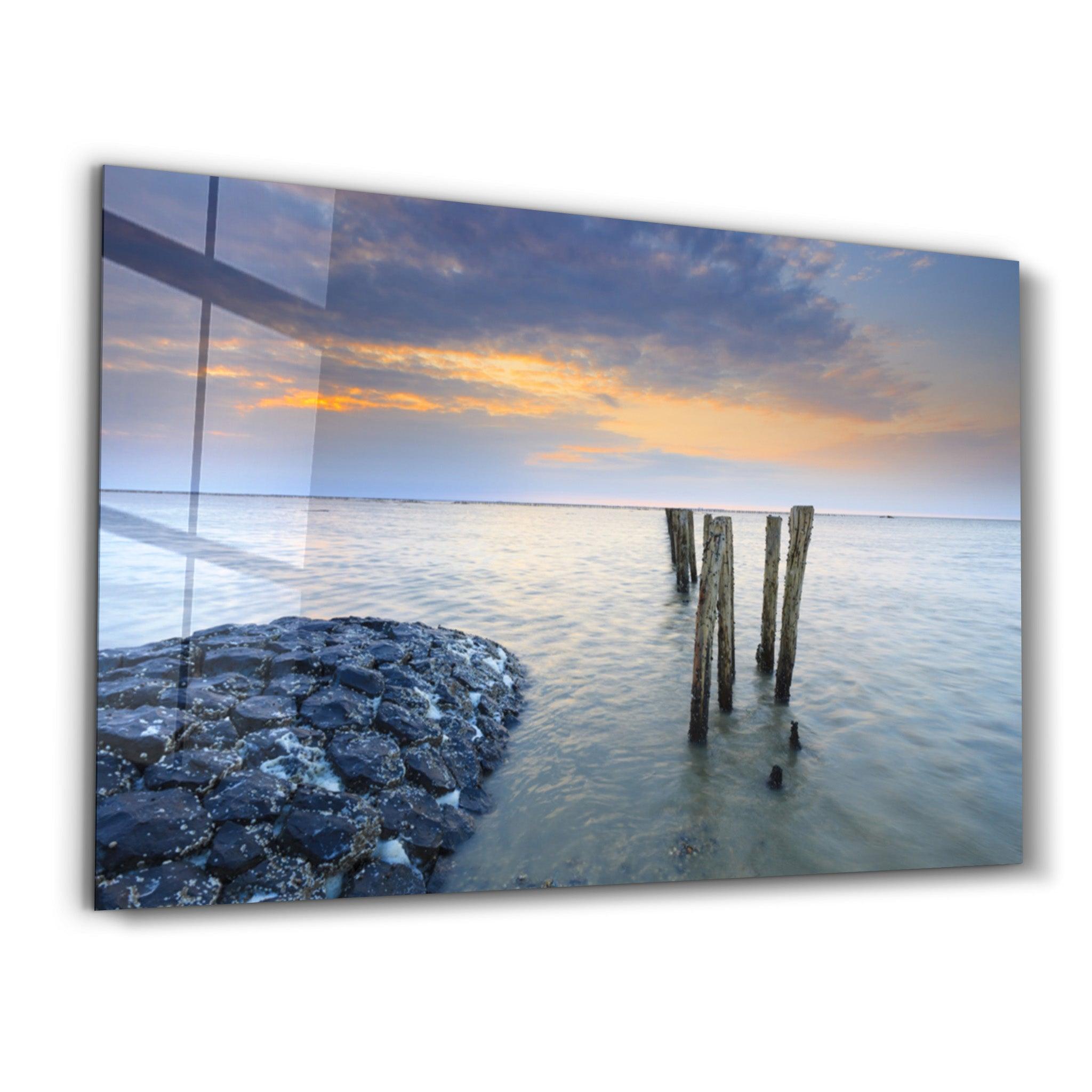 Sunset | Glass Wall Art - Artdesigna