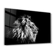 Leo The King | Glass Wall Art - Artdesigna