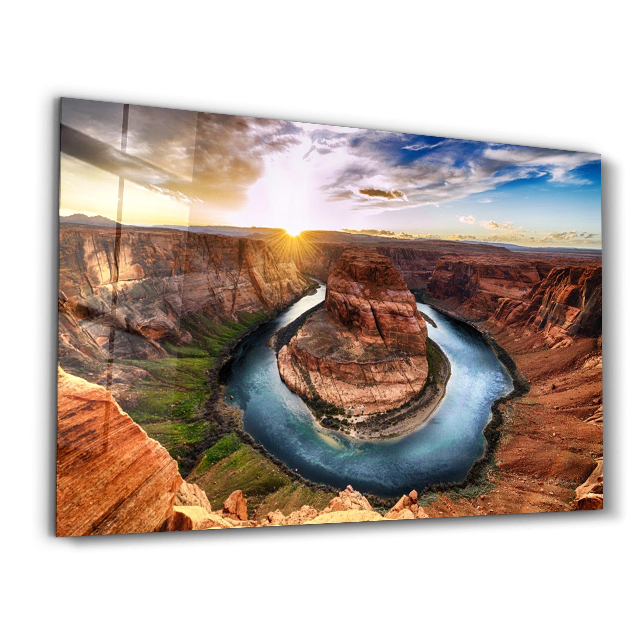 Canyon Lake | Glass Wall Art - Artdesigna