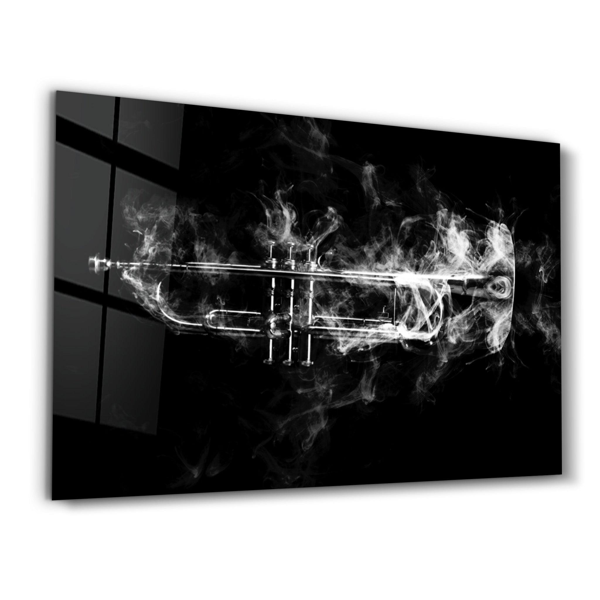 Trumpet | Glass Wall Art - Artdesigna