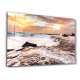 Raging Waves | Glass Wall Art