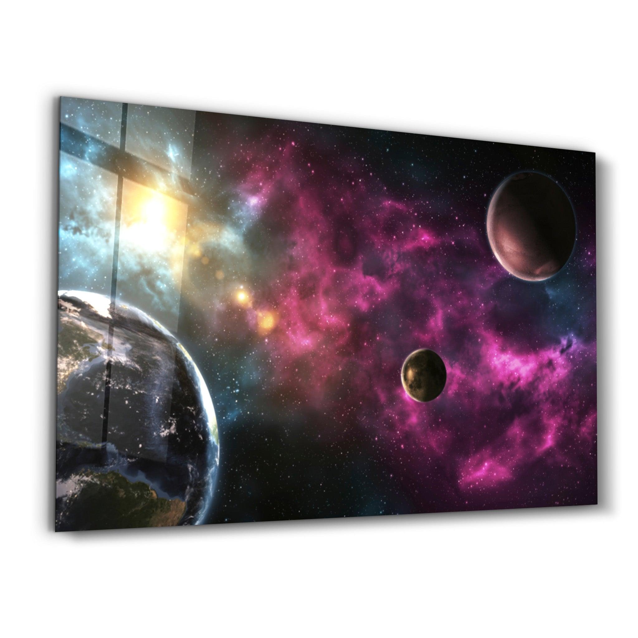 Space | Glass Wall Art - Artdesigna