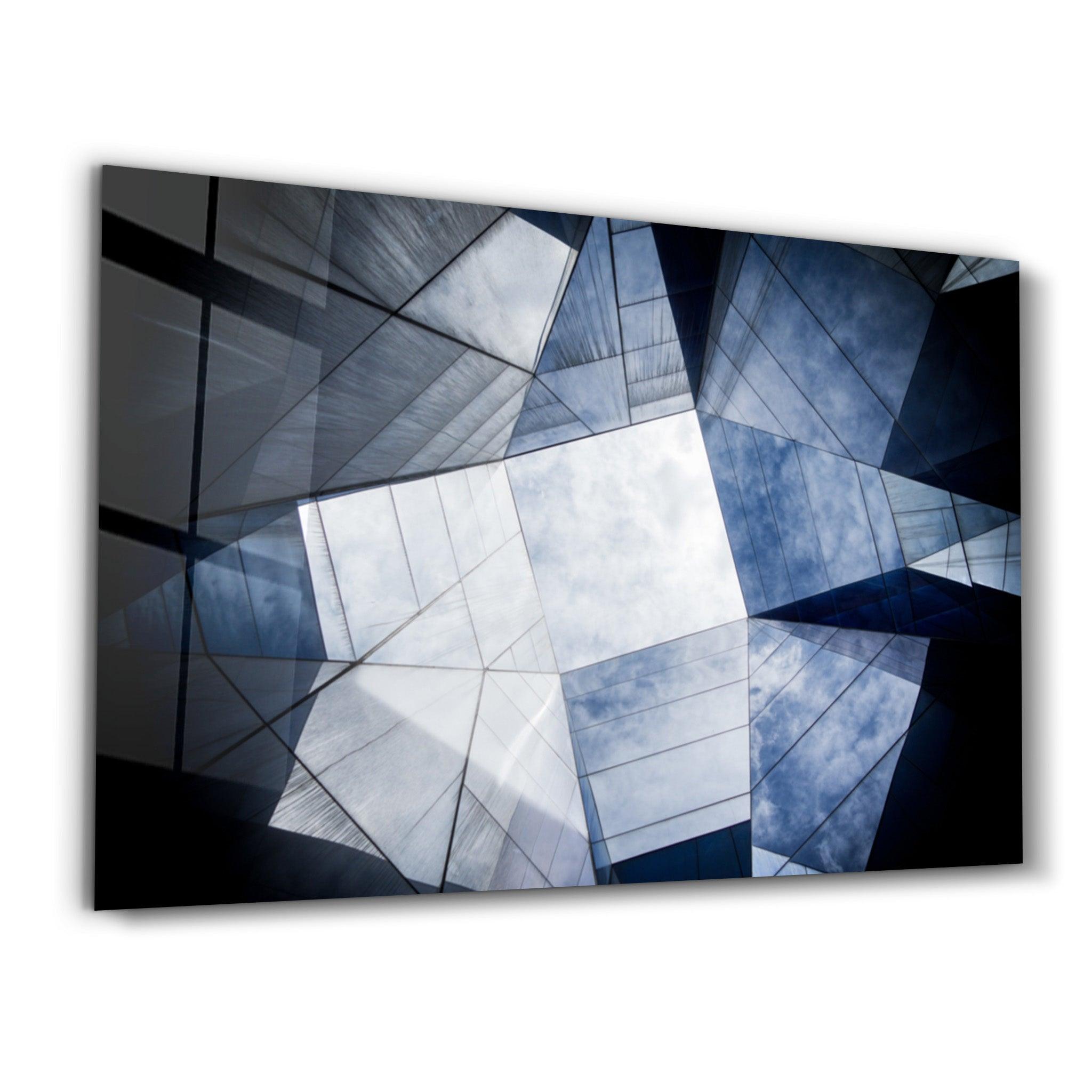 Geometric Architecture | Glass Wall Art - Artdesigna