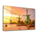 Windmills | Glass Wall Art