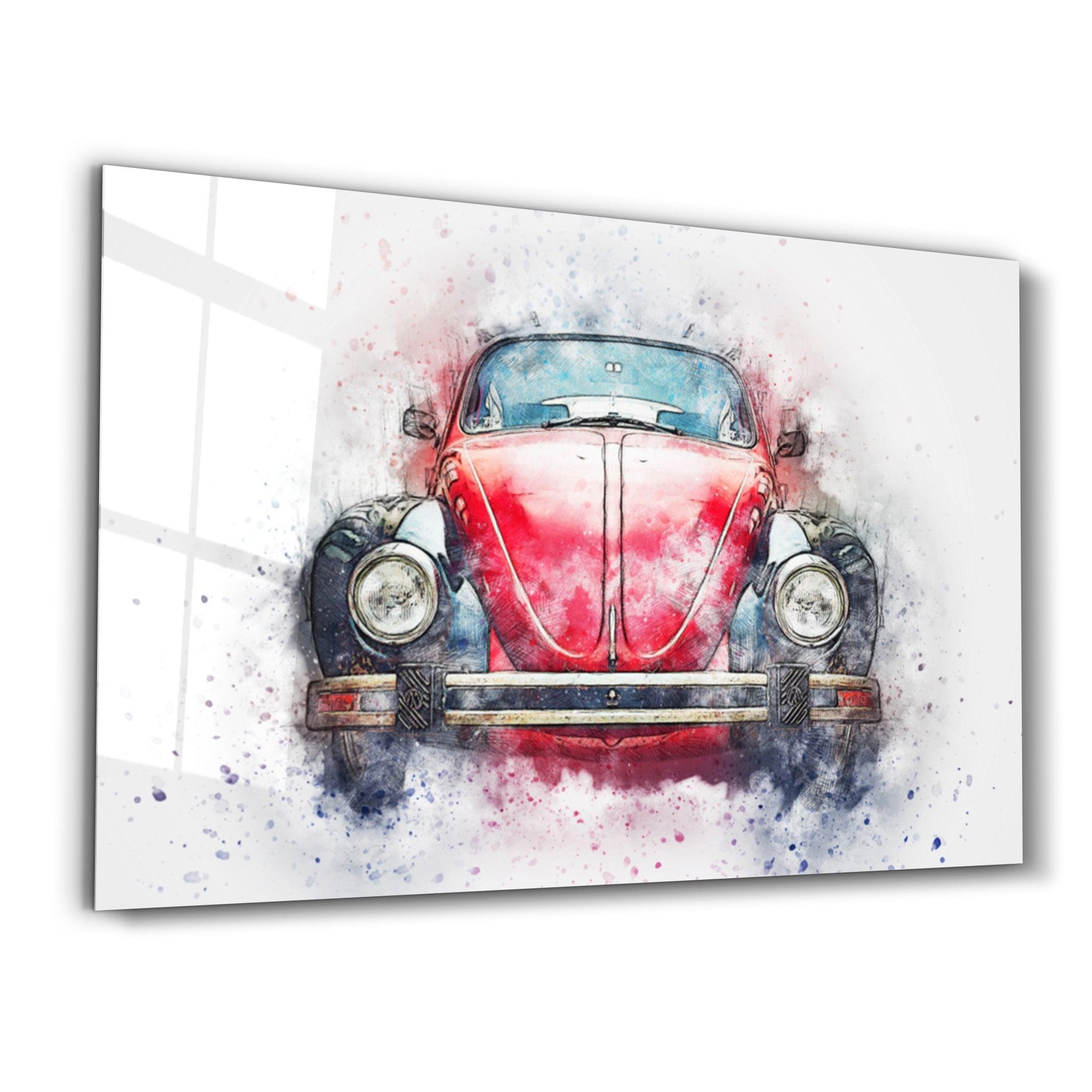 The Car | Glass Wall Art - Artdesigna