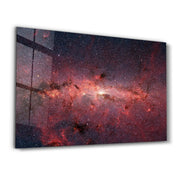 Red Nebula | Glass Wall Art - Artdesigna