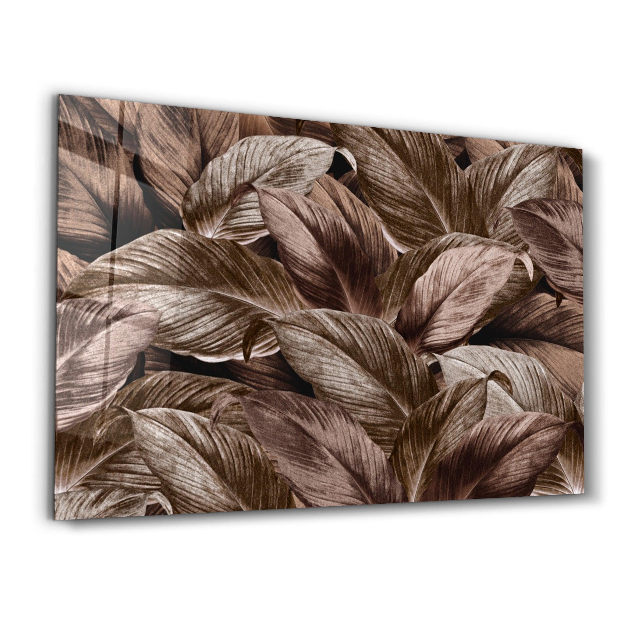 Tropical Leaf | Glass Wall Art - Artdesigna