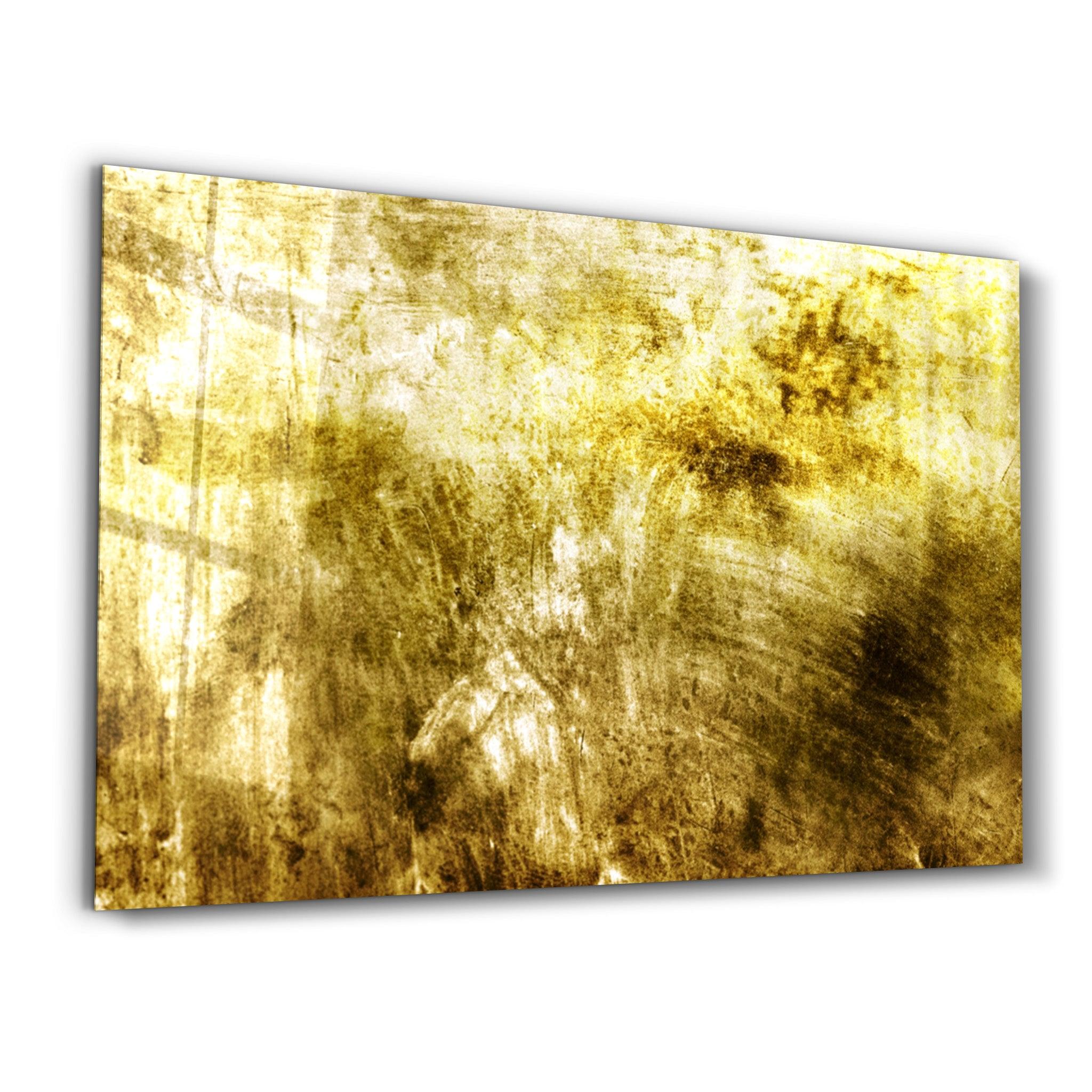 Yellow Abstract Pattern | Glass Wall Art - Artdesigna