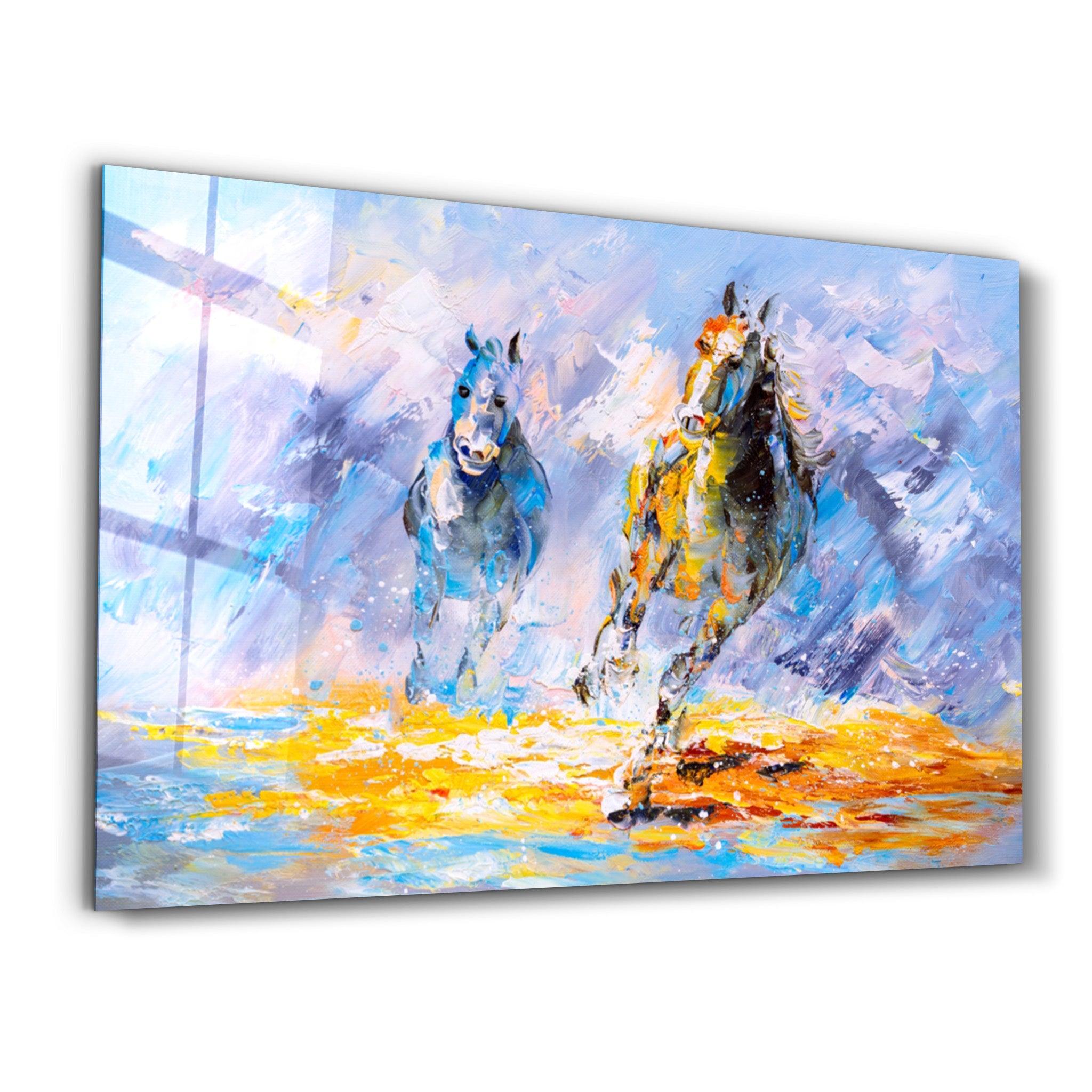 Horse | Glass Wall Art - Artdesigna