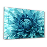 Cerulean Bloom | Glass Wall Art