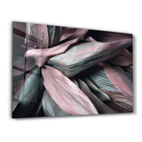 Pink Leaves V2 | Glass Wall Art