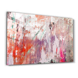 Abstract Red Pattern V2 | Glass Wall Art