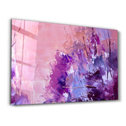 Abstract Purple Pattern V2 | Glass Wall Art - Artdesigna