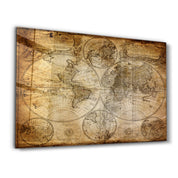 The Old Map | Glass Wall Art - Artdesigna