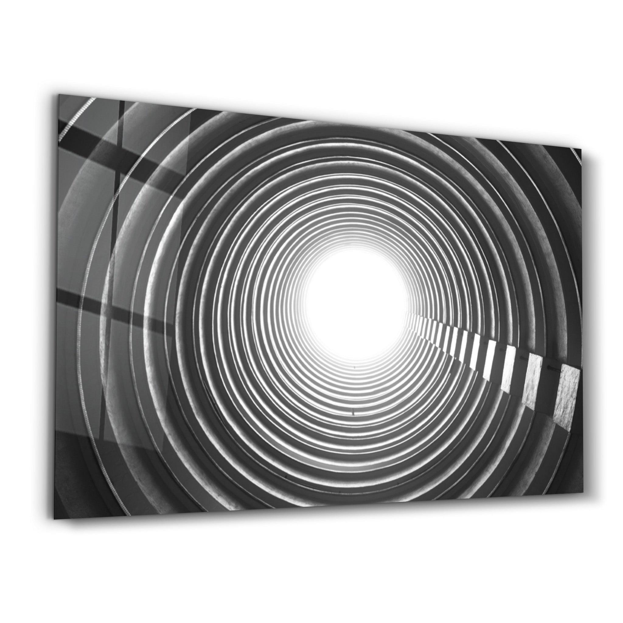 The End of Tunnel | Glass Wall Art - Artdesigna