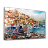 Coastal Town | Glass Wall Art