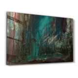 The Rain Forest Abstractr | Glass Wall Art