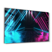 Neon Stage | Glass Wall Art - Artdesigna