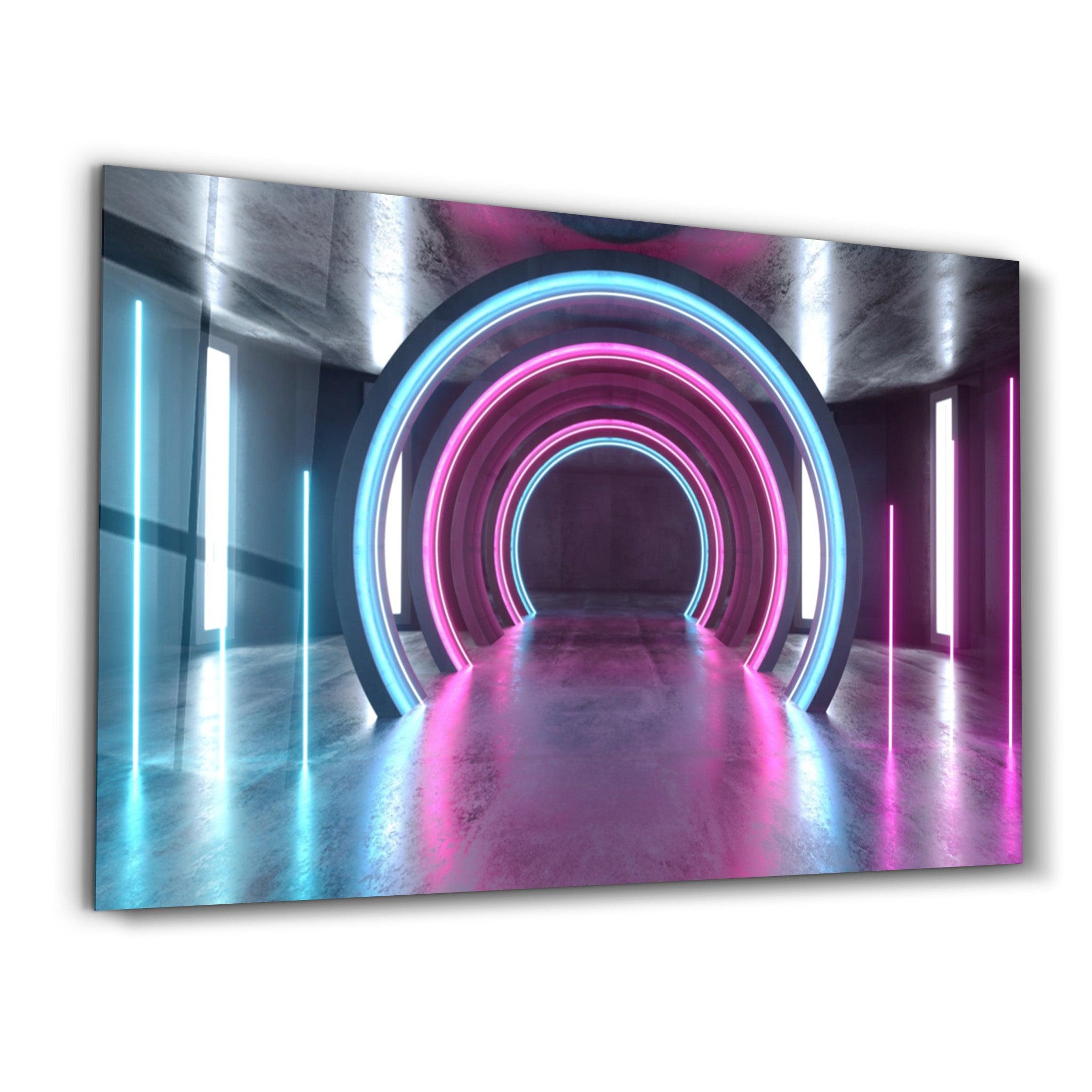 Neon Ring | Glass Wall Art - Artdesigna