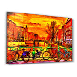 Amsterdam Abstract | Glass Wall Art