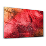 Red Leaves | Glass Wall Art