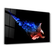 Eagle of US | Glass Wall Art - Artdesigna