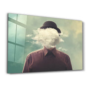 Smoke Head | Glass Wall Art - Artdesigna