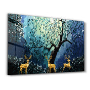 Cute Forest | Glass Wall Art - Artdesigna