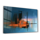 Modern Abstract Line Art V10 | Glass Wall Art