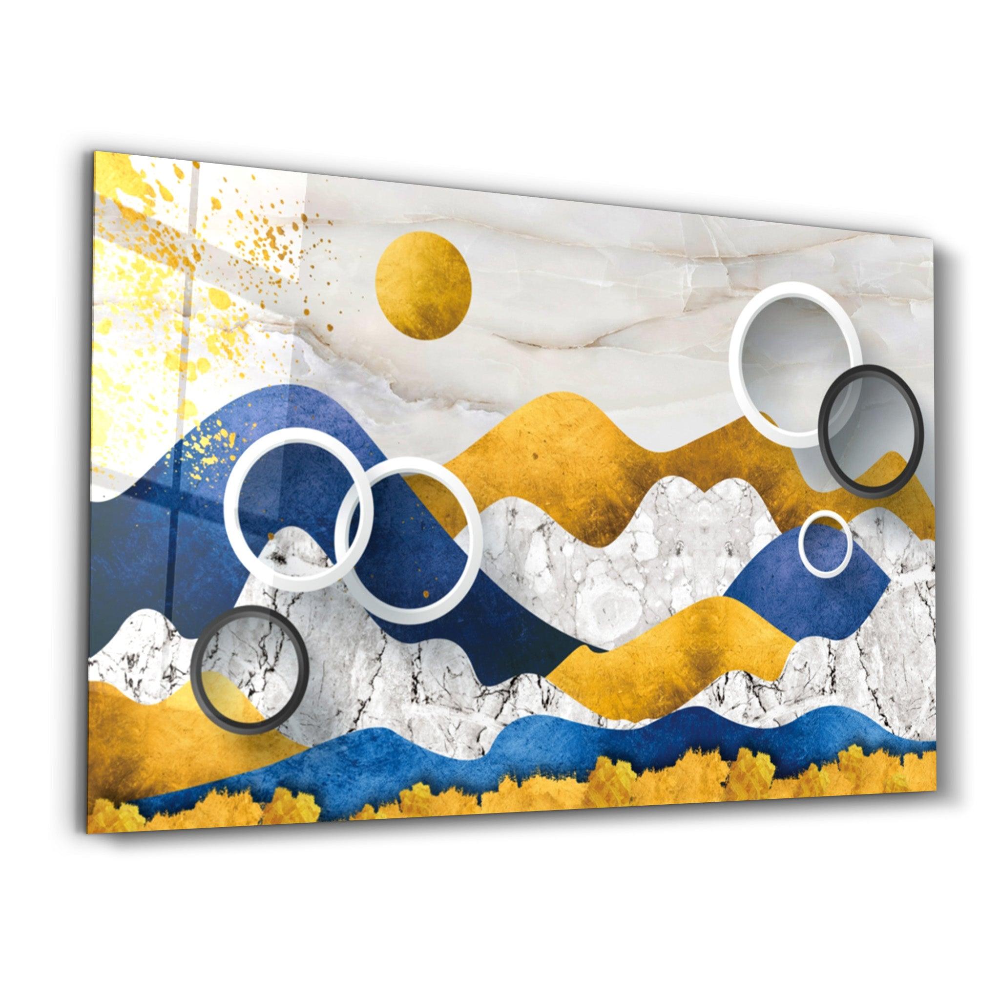 Abstract Landscape | Glass Wall Art - Artdesigna