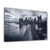 Empty Road in Downtown | Glass Wall Art