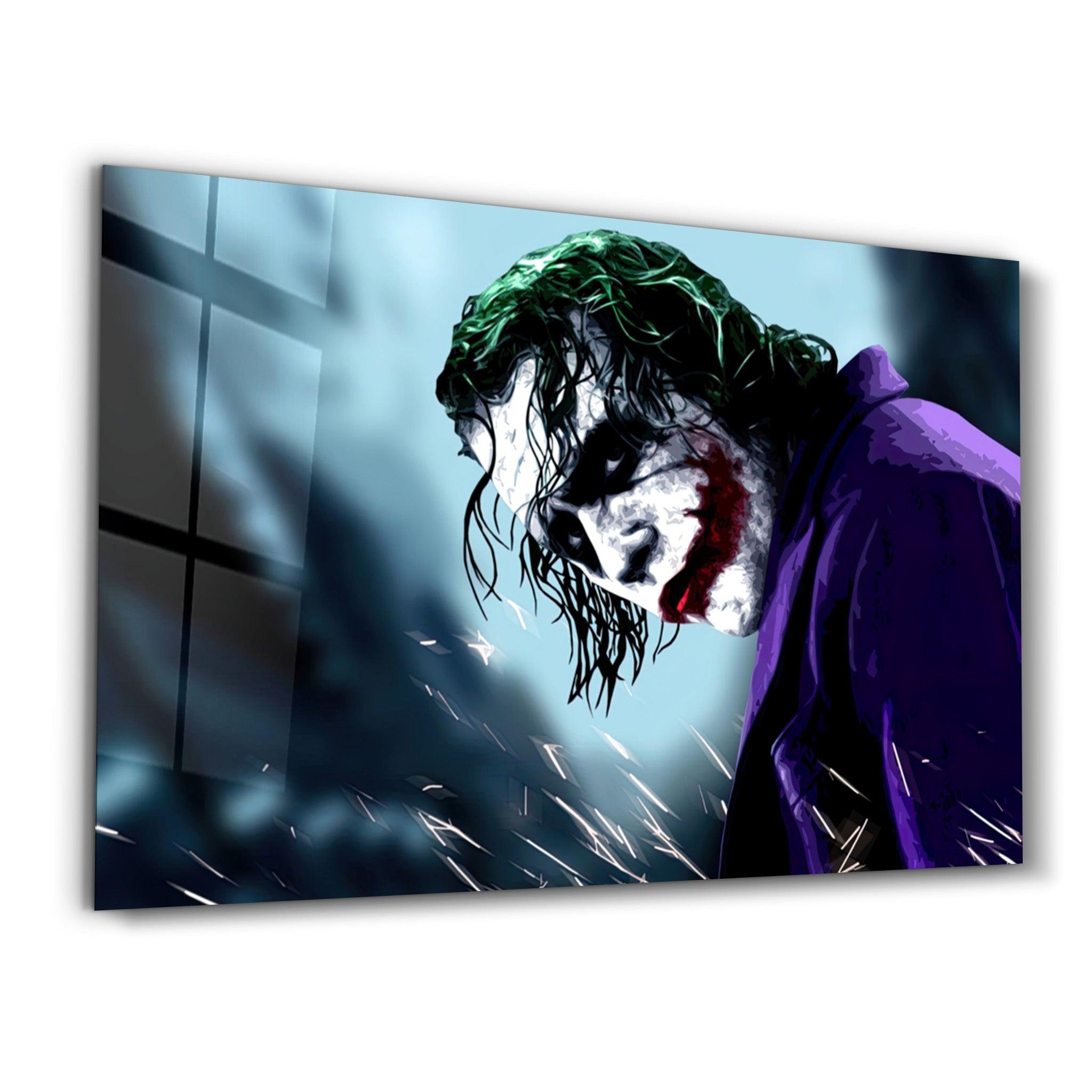 Joker V2 | Glass Wall Art - Artdesigna