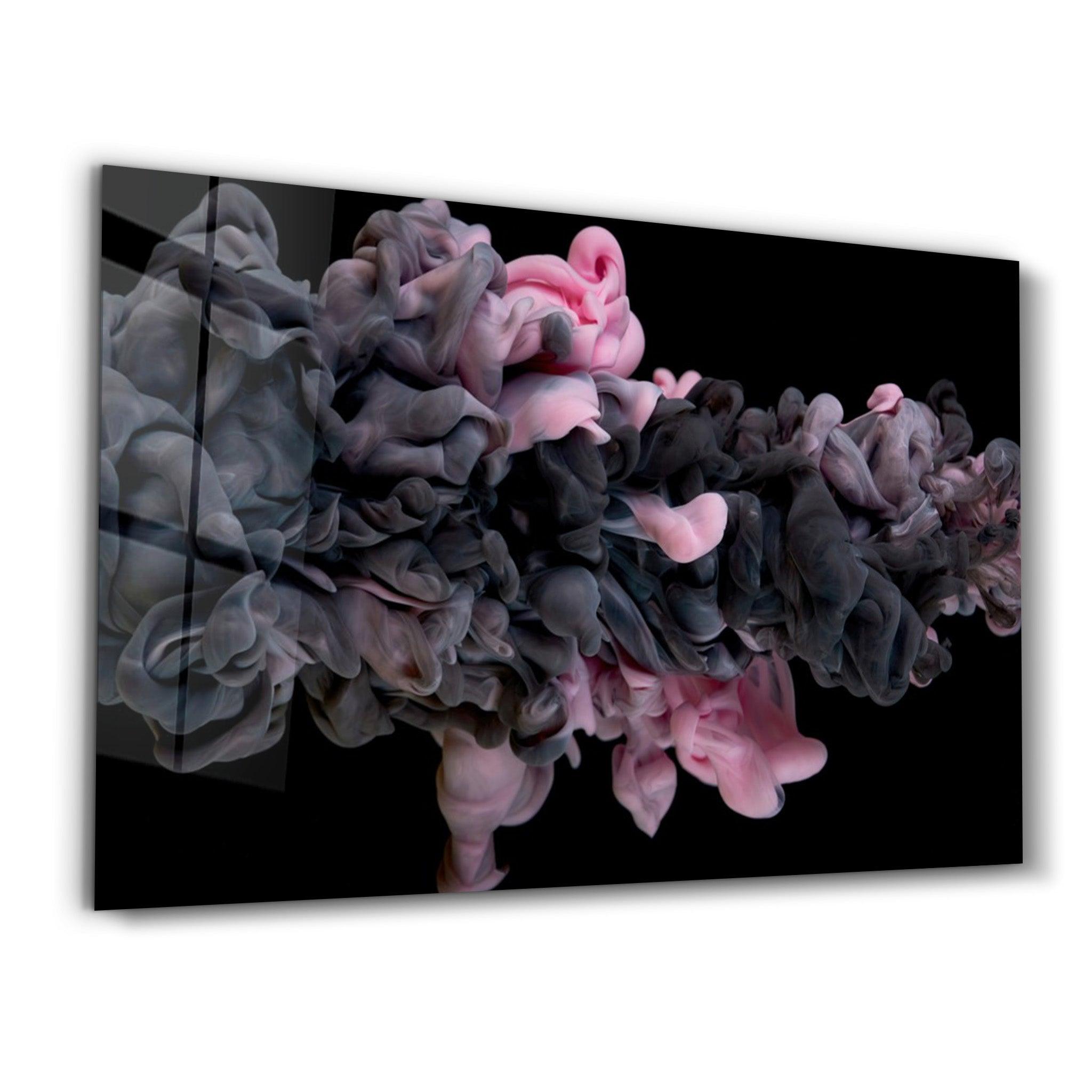 Pink and Gray | Glass Wall Art - Artdesigna