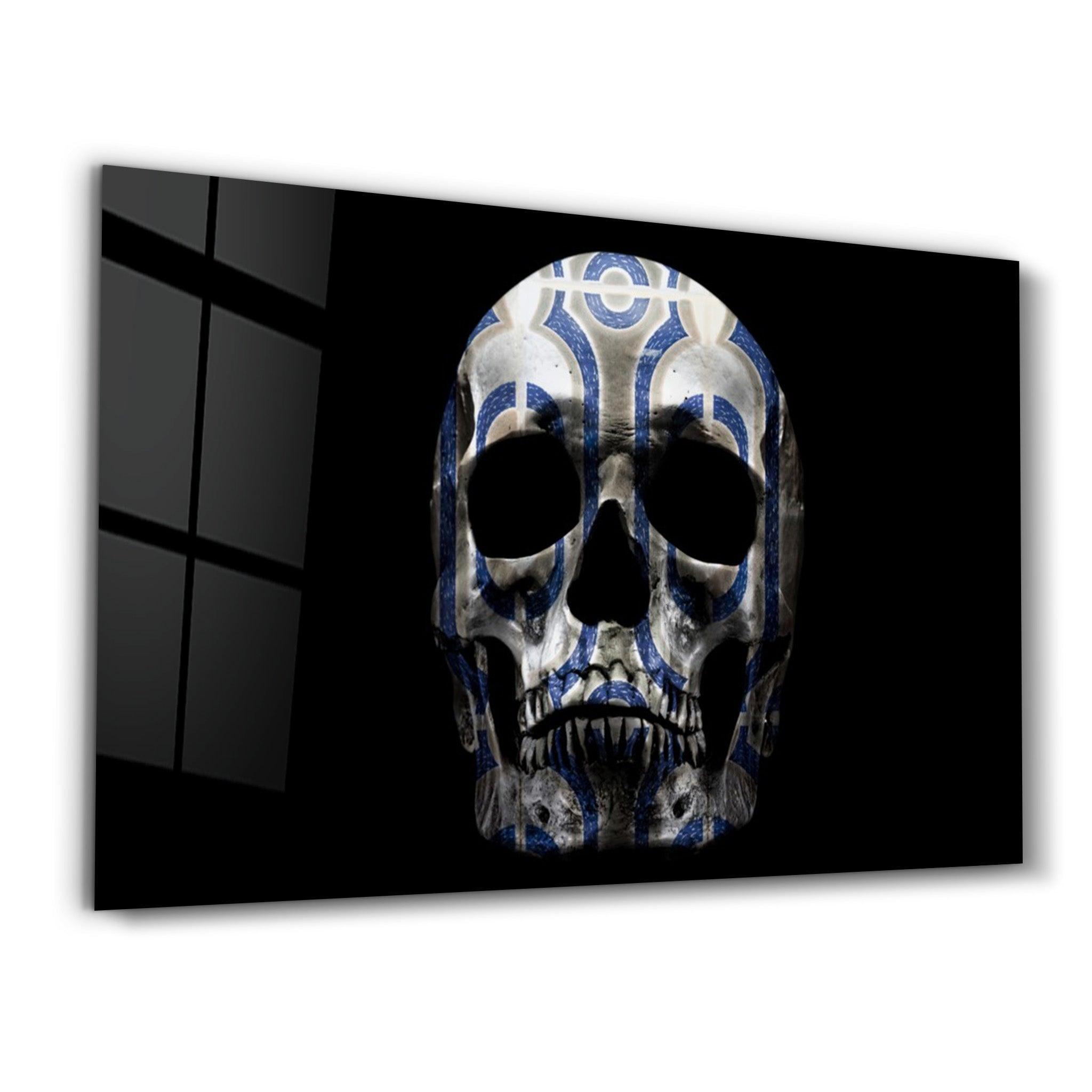 Design Skull | Glass Wall Art - Artdesigna