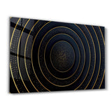 Golden Circles | Glass Wall Art