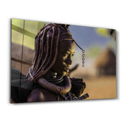 African Warrior | Designer's Collection Glass Wall Art - Artdesigna