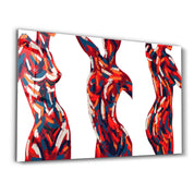 Abstract Bodies | Designer's Collection Glass Wall Art - Artdesigna