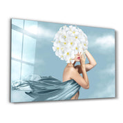 Beauty Head | Designer's Collection Glass Wall Art - Artdesigna