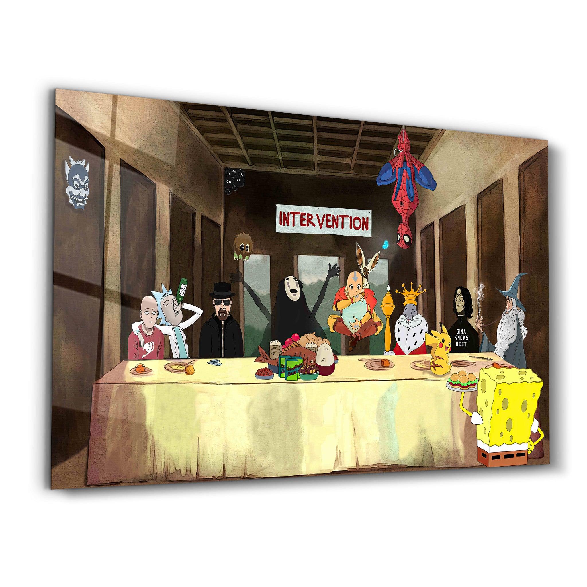 The Last Supper - Cartoons | Glass Wall Art - Artdesigna