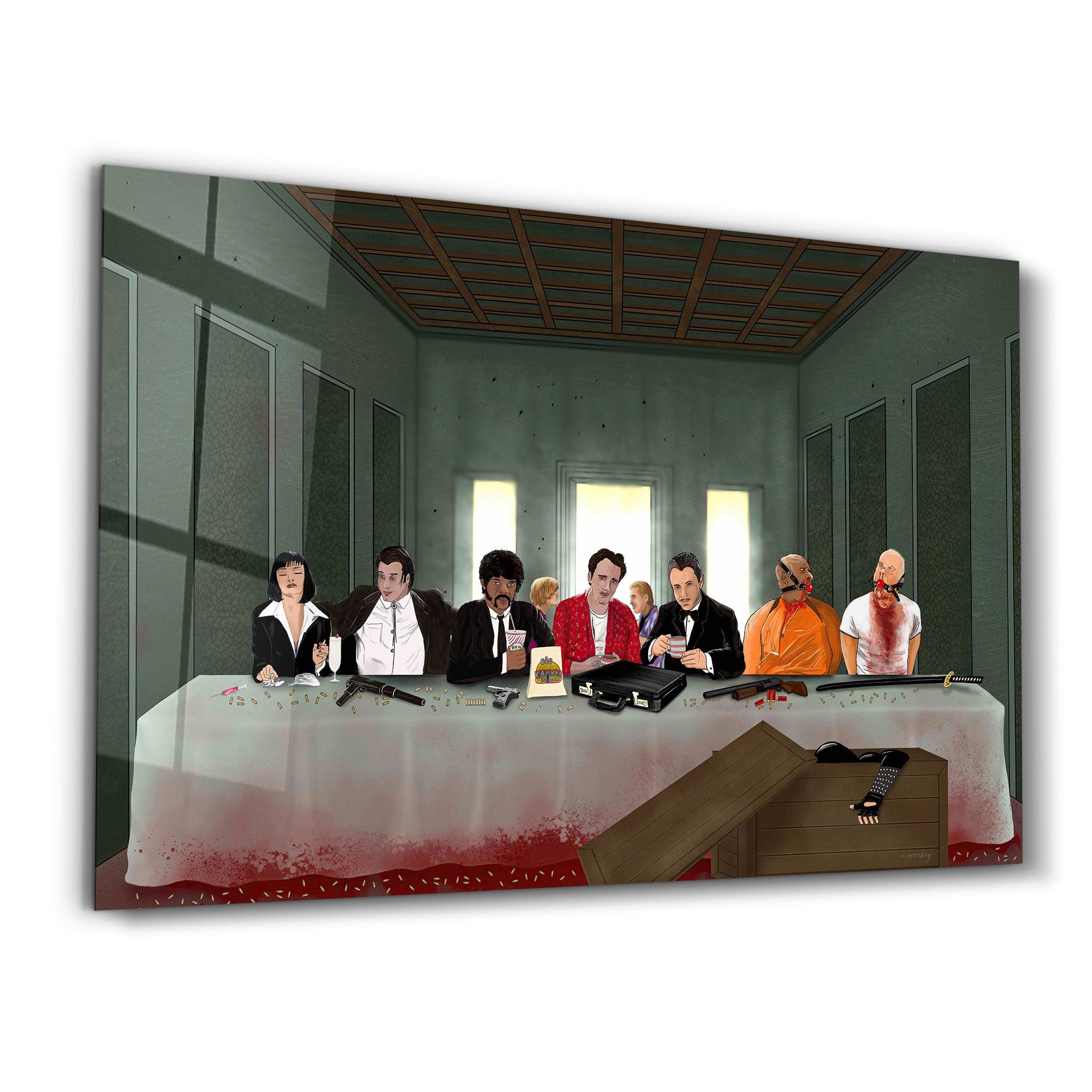 The Last Supper - Pulp Fiction | Glass Wall Art - Artdesigna